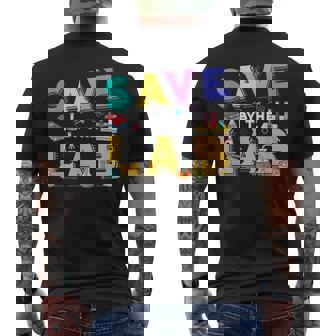 Lab Week 2023 Save By The Lab Medical Laboratory Tech Men's Back Print T-shirt | Mazezy
