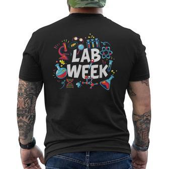 Lab Week - Laboratory Technician Clinical Medical Scientist Men's Back Print T-shirt | Mazezy