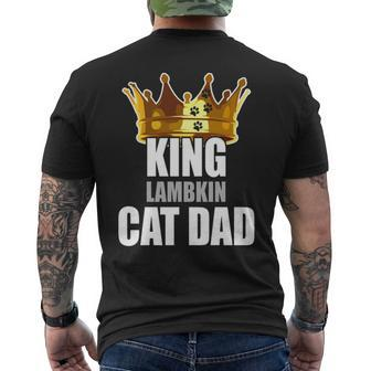 Lambkin Cat Dad Men's Back Print T-shirt | Mazezy