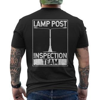 Lamp Post Inspection Team Geocaching Geocache Lover Men's Back Print T-shirt | Mazezy