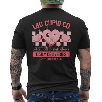 L&D Cupid Co Labor And Delivery Valentines Day Men's T-shirt Back Print - Seseable