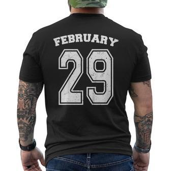 Leap Year 2020 Birthday February 29 V3 Men's Back Print T-shirt | Mazezy