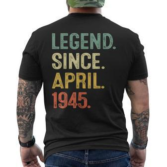 Legend Since April 1945 78Th Birthday 78 Years Old Men Men's Back Print T-shirt | Mazezy