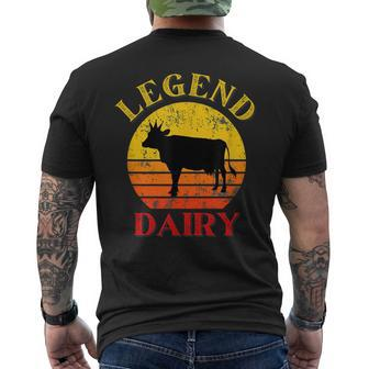 Legend Dairy Cow A Legend On The Farm Mens Back Print T-shirt - Seseable