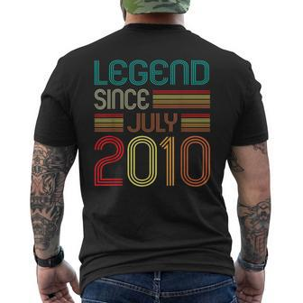 Legend Since July 2010 13 Years Old Vintage 13Th Birthday Men's T-shirt Back Print - Seseable