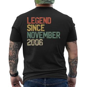 Legend Since November 2006 13Th Birthday 13 Year Old Men's Back Print T-shirt | Mazezy