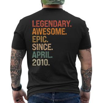 Legendary Awesome Epic Since April 2010 13Th Birthday Men's T-shirt Back Print - Seseable
