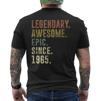 Legendary Awesome Epic Since Vintage 1965 57Th Birthday Men's T-shirt Back Print - Seseable