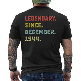 Legendary Since December 1944 Birthday For 75 Yrs Old Men's Back Print T-shirt | Mazezy