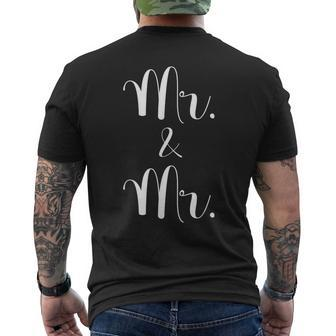 Lgbt Pride Gay Bachelor Party Mr And Mr Engagement Men's Back Print T-shirt | Mazezy UK