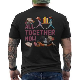 Library Books Librarian All Together Now Summer Reading Men's T-shirt Back Print - Thegiftio UK
