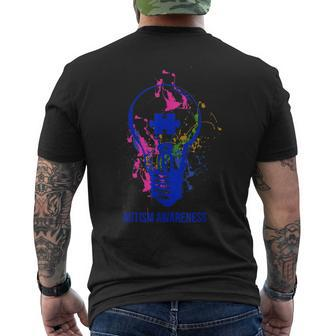 Light It Up Blue - Autism Awareness Day Men's Back Print T-shirt | Mazezy