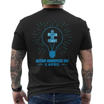 Light It Up Blue Autism Awareness Day Shirts 2020 Men's Back Print T-shirt | Mazezy CA