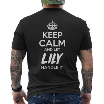 Lily Name Gift Keep Calm And Let Lily Handle It V2 Mens Back Print T-shirt - Seseable