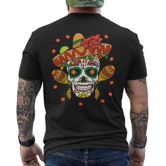 Lime El Dia De Los Muertos Taco Tequila Happy Cinco De Mayo Men's Back Print T-shirt | Mazezy