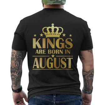 Limited Edition Kings Are Born In August Men's Crewneck Short Sleeve Back Print T-shirt - Monsterry