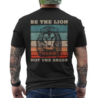 Be The Lion Not Sheep For A Lions Not Sheep Fans Men's Back Print T-shirt | Mazezy