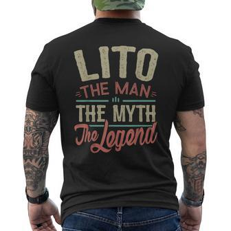 Lito From Grandchildren Lito The Myth The Legend Gift For Mens Mens Back Print T-shirt - Seseable
