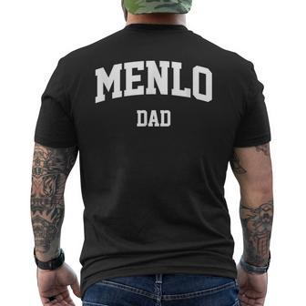 Menlo Dad Athletic Arch College University Alumni For Men Men's Back Print T-shirt | Mazezy