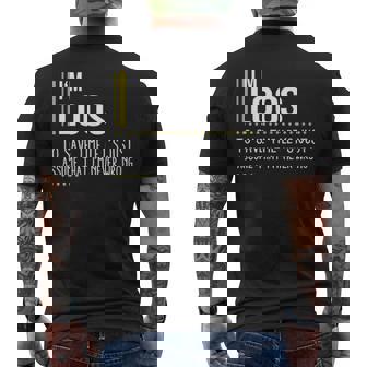 Loos Name Gift Im Loos Im Never Wrong Mens Back Print T-shirt | Seseable CA