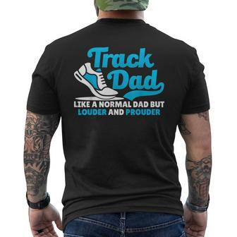Loud And Proud Track Dad Loves Field Sports Mens Back Print T-shirt | Mazezy