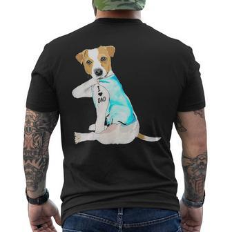 I Love Dad Tattoo Jack Russell Terrier Dad Tattooed Men's T-shirt Back Print - Seseable