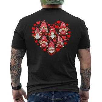 Love Gnomes Heart Cute Valentines Day Gnomies Lovers Fans Men's T-shirt Back Print - Seseable