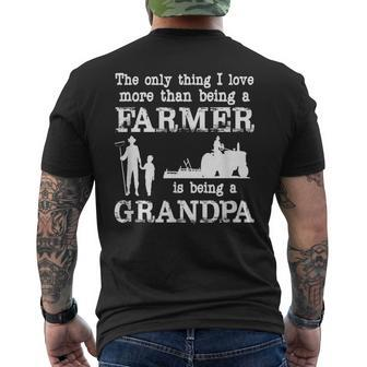 Love Being A Grandpa Farmer For Fathers Day Men's Back Print T-shirt | Mazezy