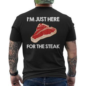I Love Steak Ribeye House Men's Back Print T-shirt | Mazezy
