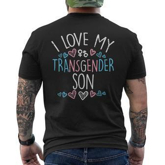 I Love My Transgender Son Transsexual Trans Pride Mom Dad Men's Back Print T-shirt | Mazezy