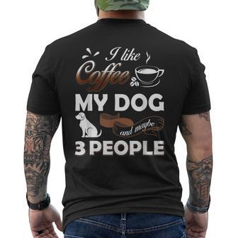 Lovely And Funny Dogs Like My Dog And Maybe 3 People Men's Crewneck Short Sleeve Back Print T-shirt - Seseable