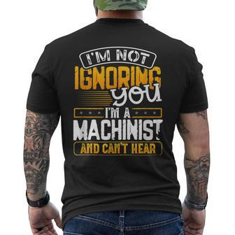 Mens Machinist Operator Vintage Fathers Day For Dad Men's T-shirt Back Print - Seseable
