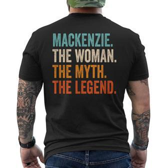 Mackenzie The Woman The Myth The Legend First Name Mackenzie Mens Back Print T-shirt - Seseable