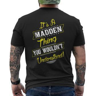 Madden Thing Family Name Reunion Surname Tree T Mens Back Print T-shirt - Seseable