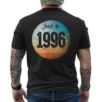 Made In 1996 Vintage Retro Color Globe 23Rd Birthday Men's Back Print T-shirt | Mazezy
