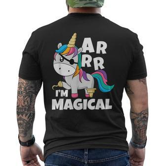 Im Magical Caribbean Buccaneer Toddler Girl Unicorn Pirate Men's T-shirt Back Print - Seseable