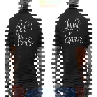 Maid Of Honor Wedding Bridesmaid Bridal Shower Men's Back Print T-shirt | Mazezy