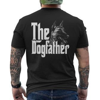Malinois Belga Dog Dad Dogfather Dogs Daddy Father Mens Back Print T-shirt | Mazezy