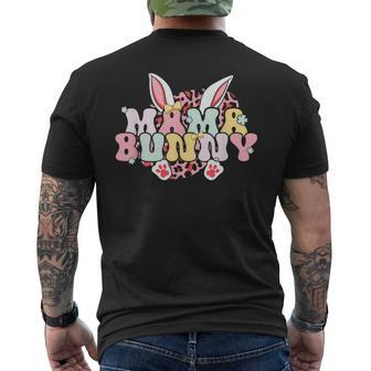 Mama Bunny Matching Family Easter Pregnancy Mom Baby Womens Men's Back Print T-shirt | Mazezy