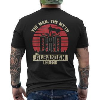 The Man The Myth The Albanian Legend Dad Men's Back Print T-shirt | Mazezy