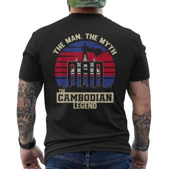 The Man The Myth The Cambodian Legend Dad Men's Back Print T-shirt | Mazezy