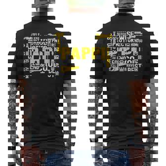 The Man The Myth Legend Motivator Pappi Fathers Day Men's T-shirt Back Print - Thegiftio