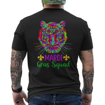 Mardi Gras Squad Tiger Men's Back Print T-shirt | Mazezy