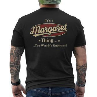 Margare Personalized Name Gifts With Name Margaret Mens Back Print T-shirt - Seseable