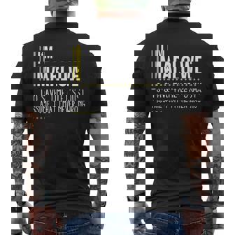 Marlowe Name Gift Im Marlowe Im Never Wrong Mens Back Print T-shirt - Seseable