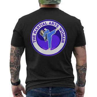 The Martial Arts Woman Men's Back Print T-shirt | Mazezy
