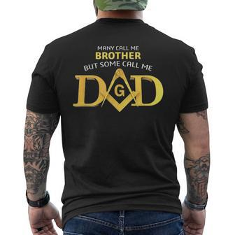 Masonic Some Call Me Dad Square & Compass Freemason Men's T-shirt Back Print - Seseable