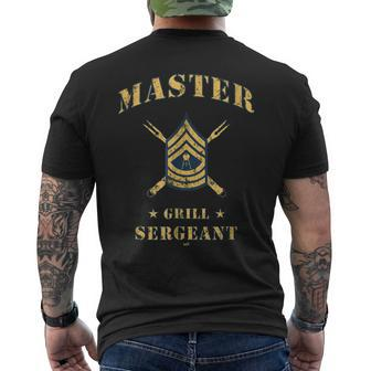 Master Grill Sergeant Bbq FatherS Day Gift Gift For Mens Mens Back Print T-shirt | Mazezy