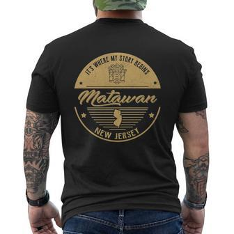 Matawan New Jersey Its Where My Story Begins Men's T-shirt Back Print - Seseable