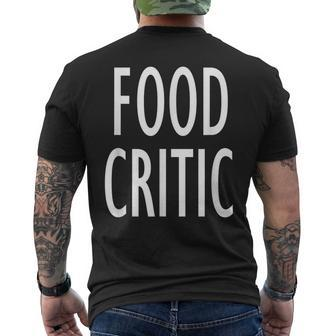 Matching Food Critic Sous Chef Mom Dad Son Daughter Men's Back Print T-shirt | Mazezy